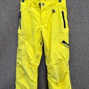 Boulder Gear Ski Pants Youth Boys Sz M Bolt Cargo Yellow Snowboard Snow